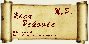 Mića Peković vizit kartica